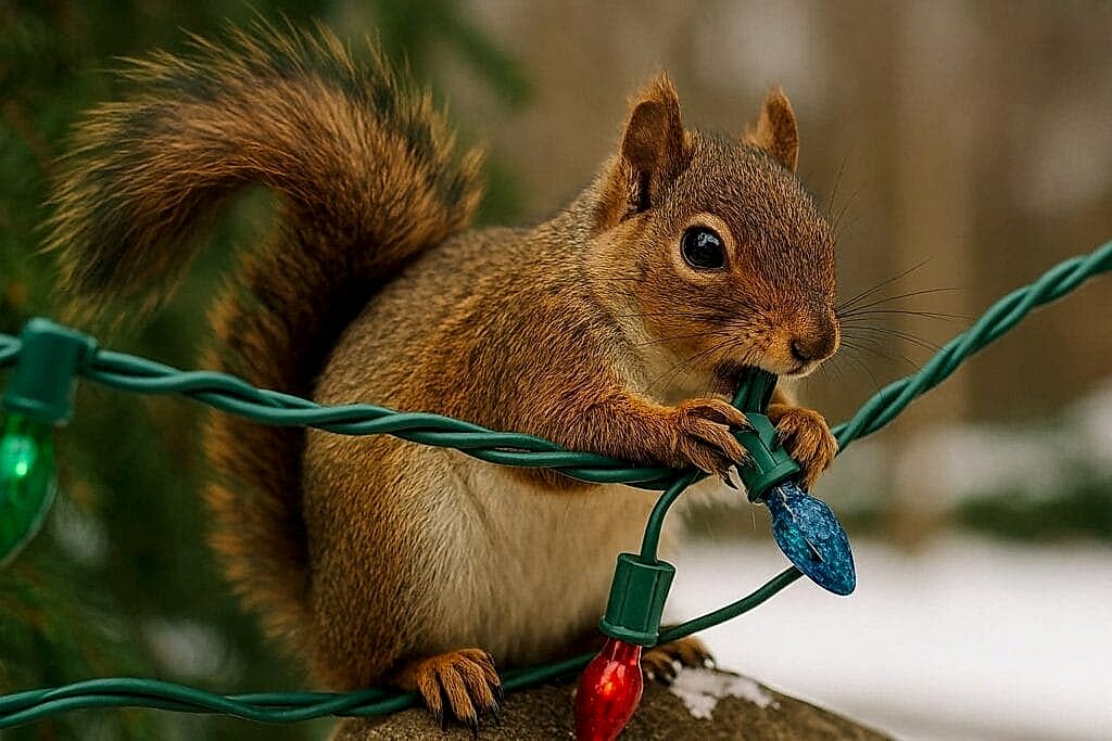 Stop Squirrels from Chewing on Your Christmas Lights